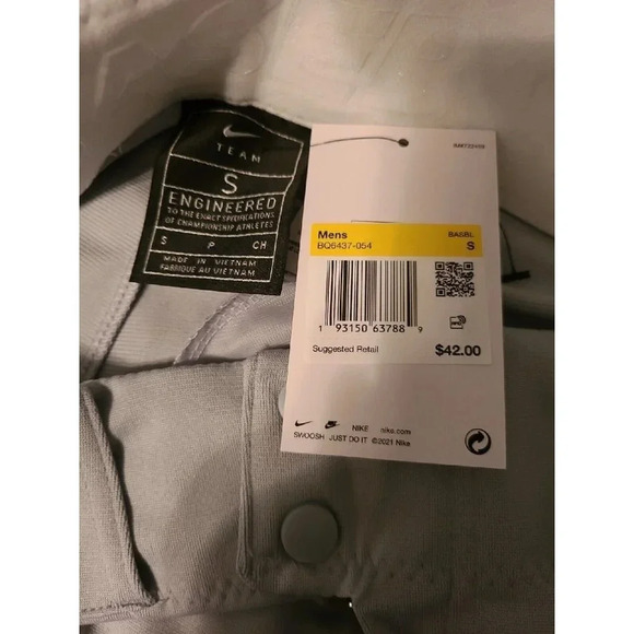 Nike Vapor Select High Baseball Pants Men’s Size Small Gray & Blue BQ6437-054 - Picture 12 of 12